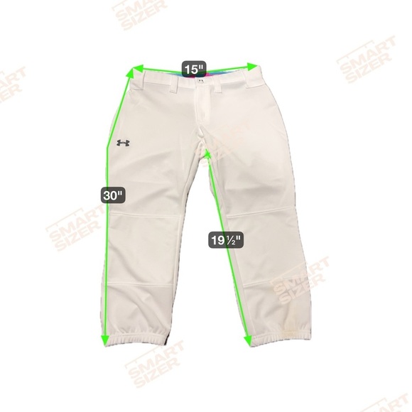 Under Armour Pants Softball Women's XS White Heat Gear Short Knickers - Picture 3 of 9